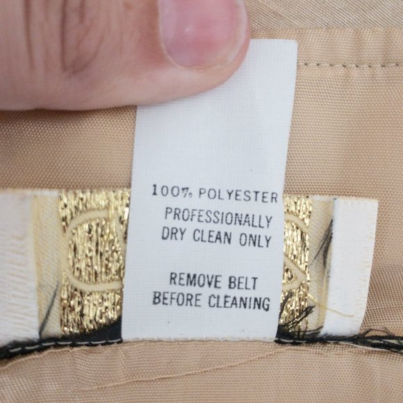 Vintage 80s 8 Formal Skirt Suit Dress Set Gold - Picture 14 of 15